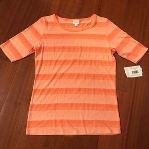 Orange striped Lularoe Gigi